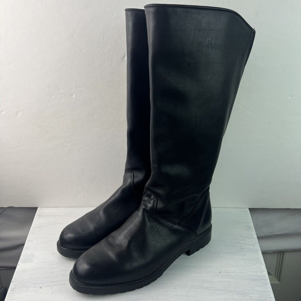 Blondo Canada Black Leather Waterproof Riding Boots Side Zip Size 9 Wide…
